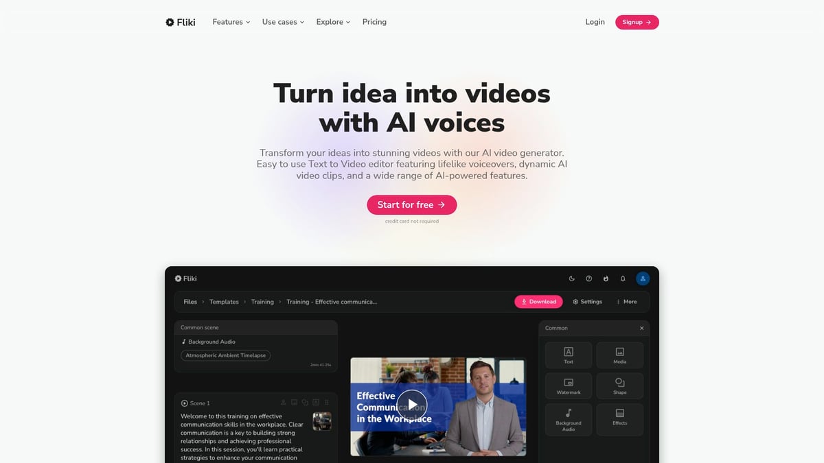 Top 8 Best AI Tools for Business in 2026 - Fliki