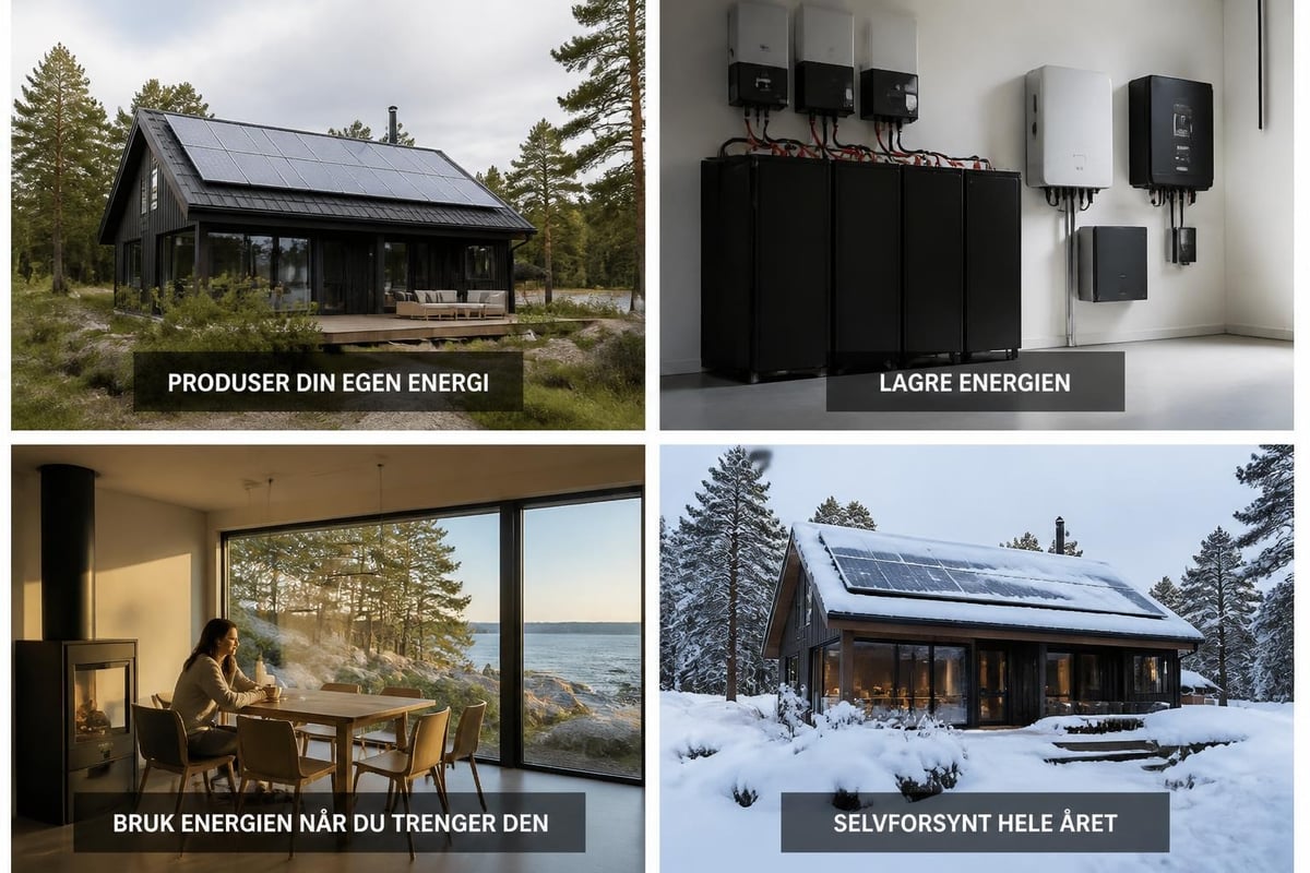 Off-grid energy independence concept