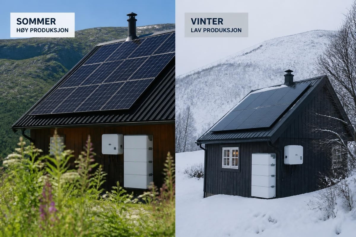 Solar energy seasonal variation in Norway