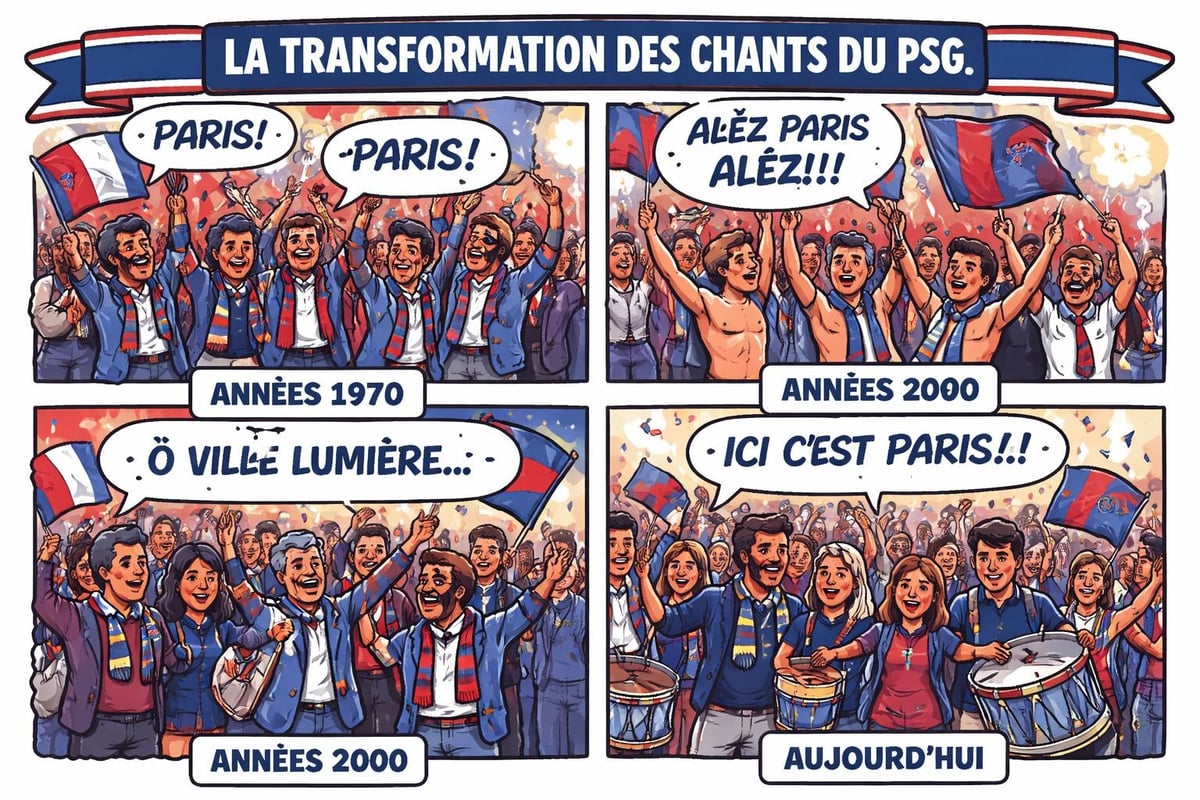 Évolution historique des chants PSG