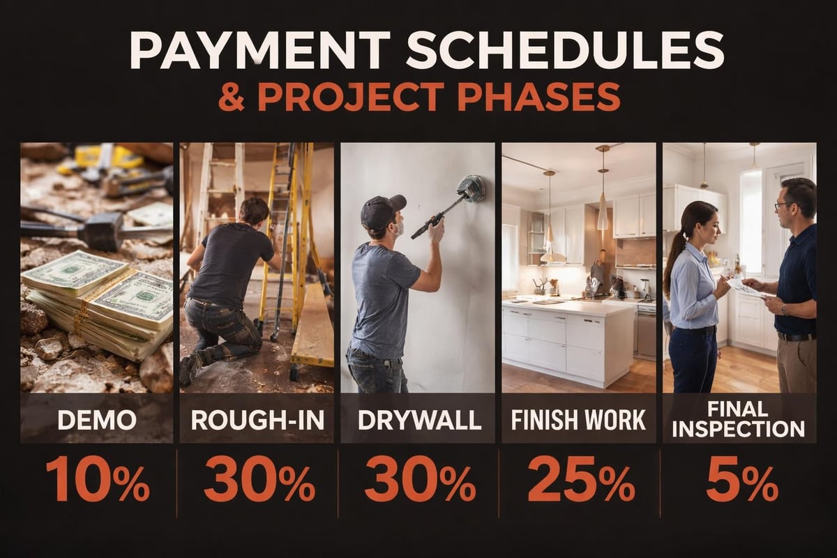 Renovation contract milestone structure
