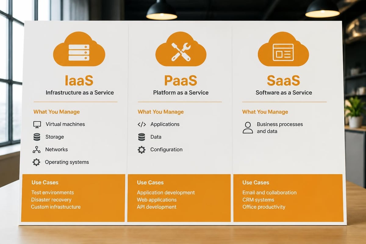 Cloud service models comparison