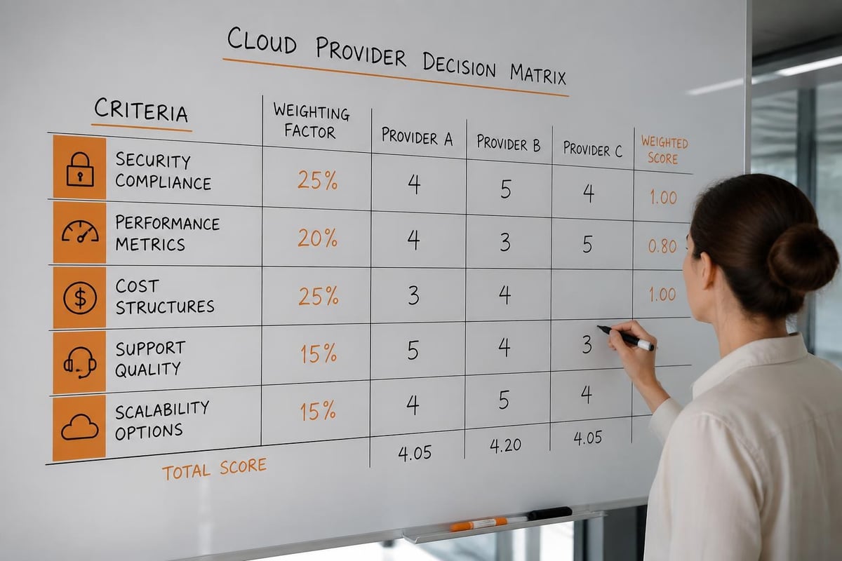 Cloud provider evaluation framework