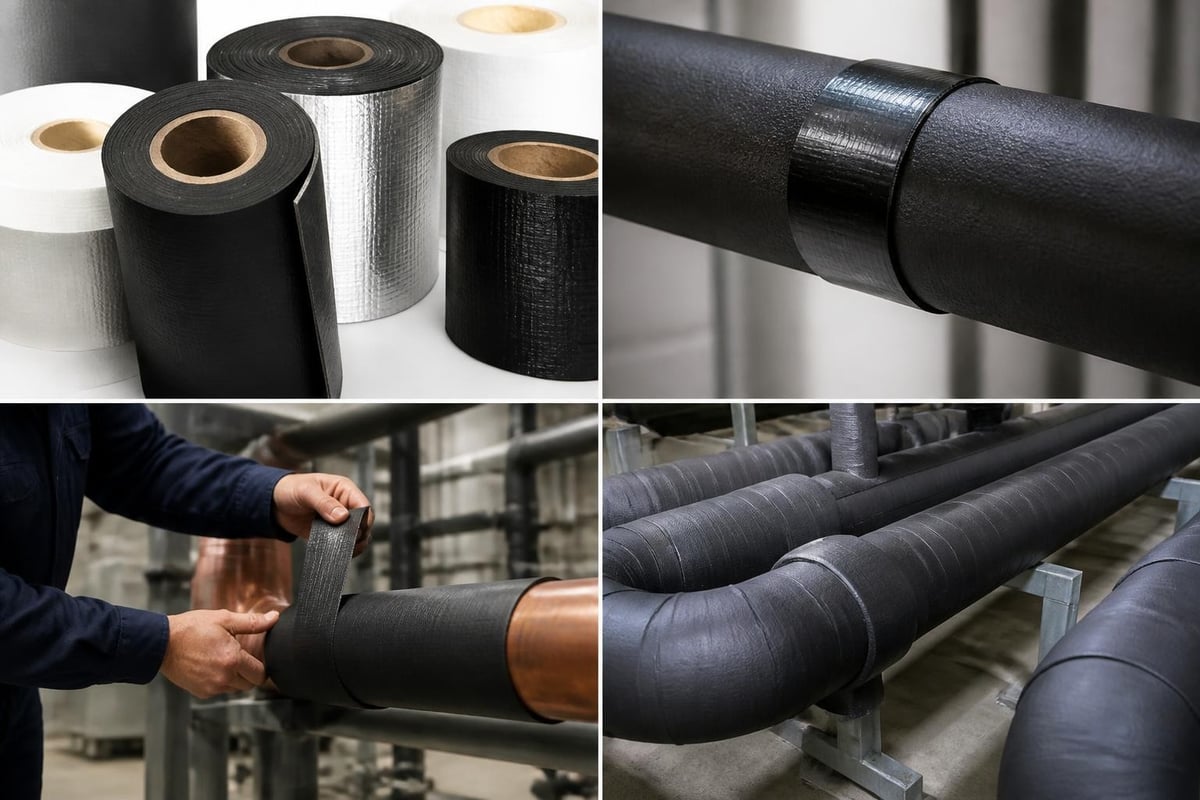 Pipe lagging tape selection factors