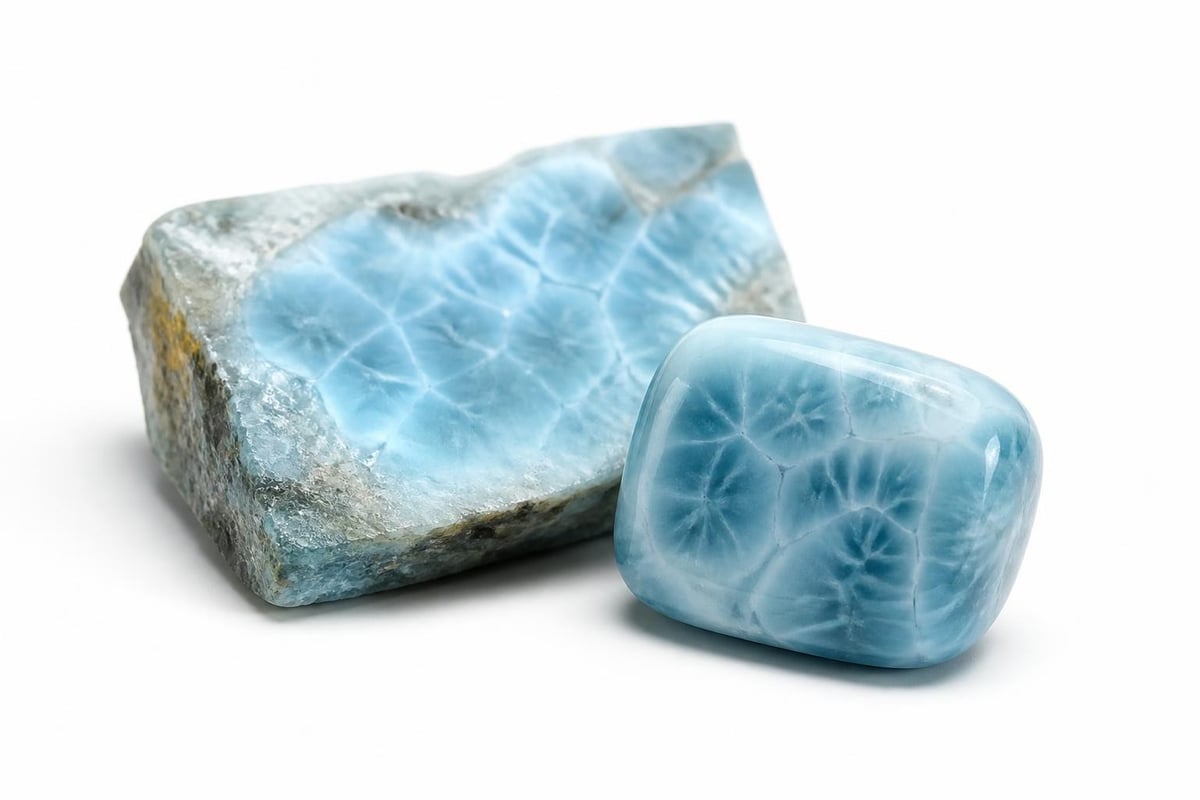 Light interaction in blue gemstones