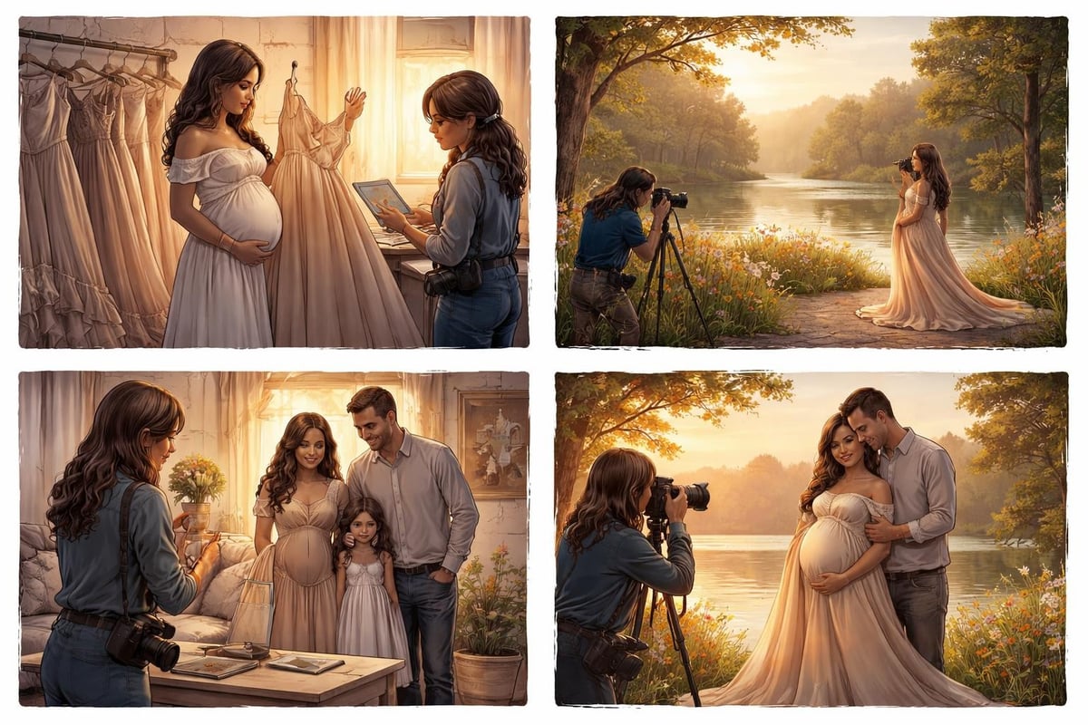 Maternity session preparation