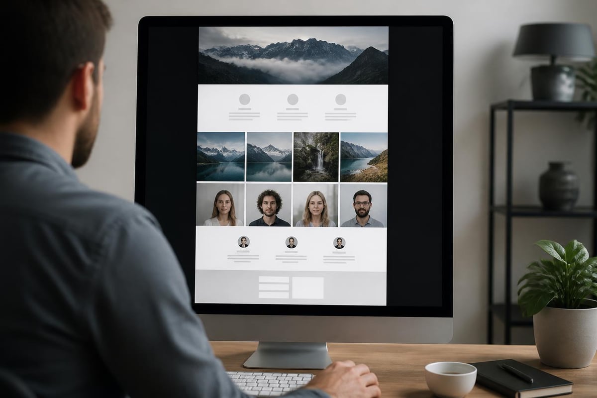 Onepage Webdesign Struktur
