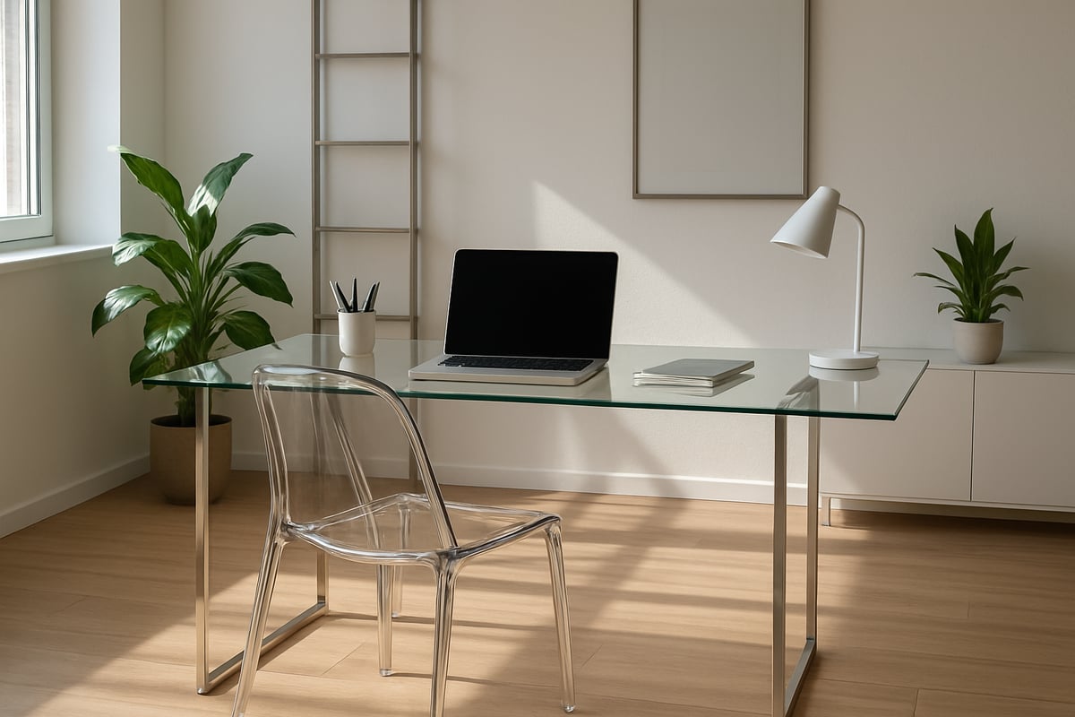 Idee di Arredo e Ispirazione: Come Integrare la Scrivania in Vetro Trasparente