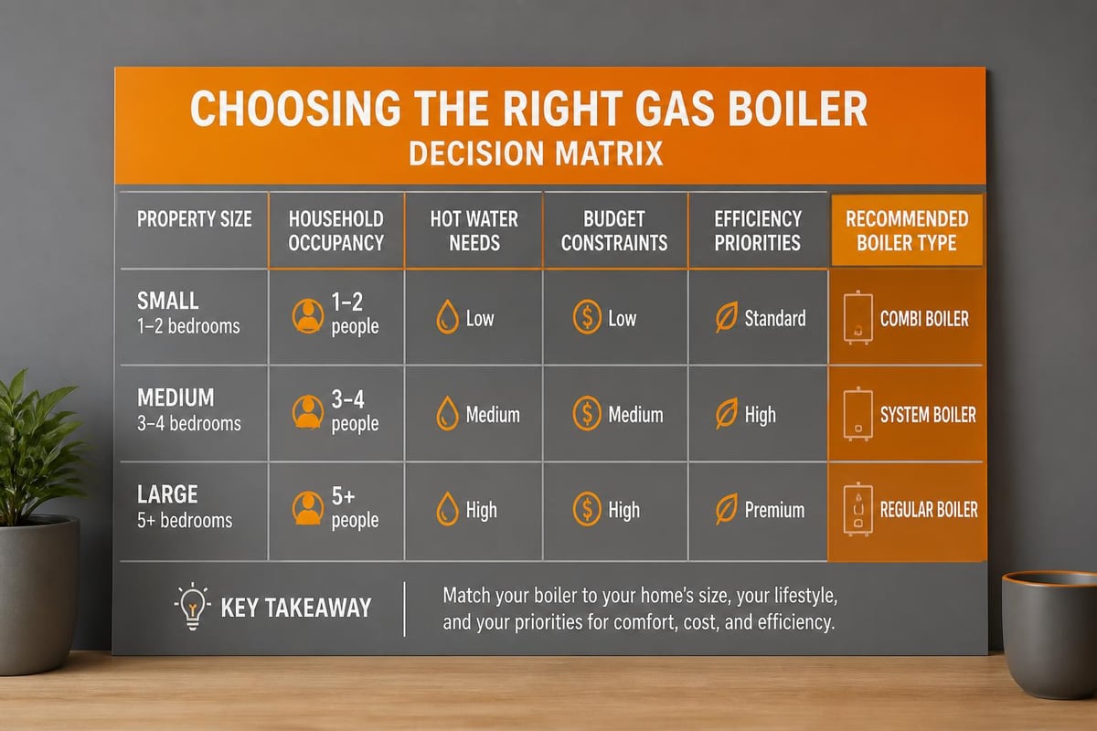 Gas boiler selection factors