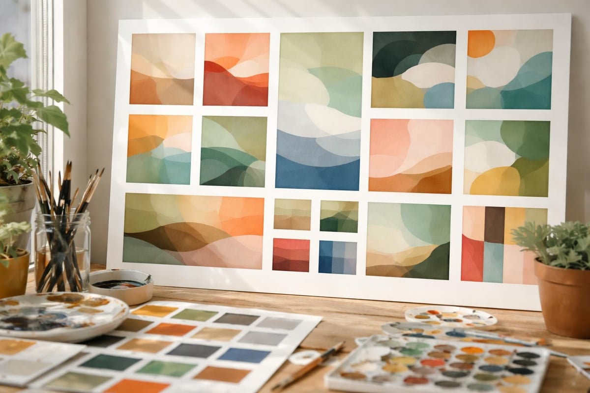 Grid art composition structure