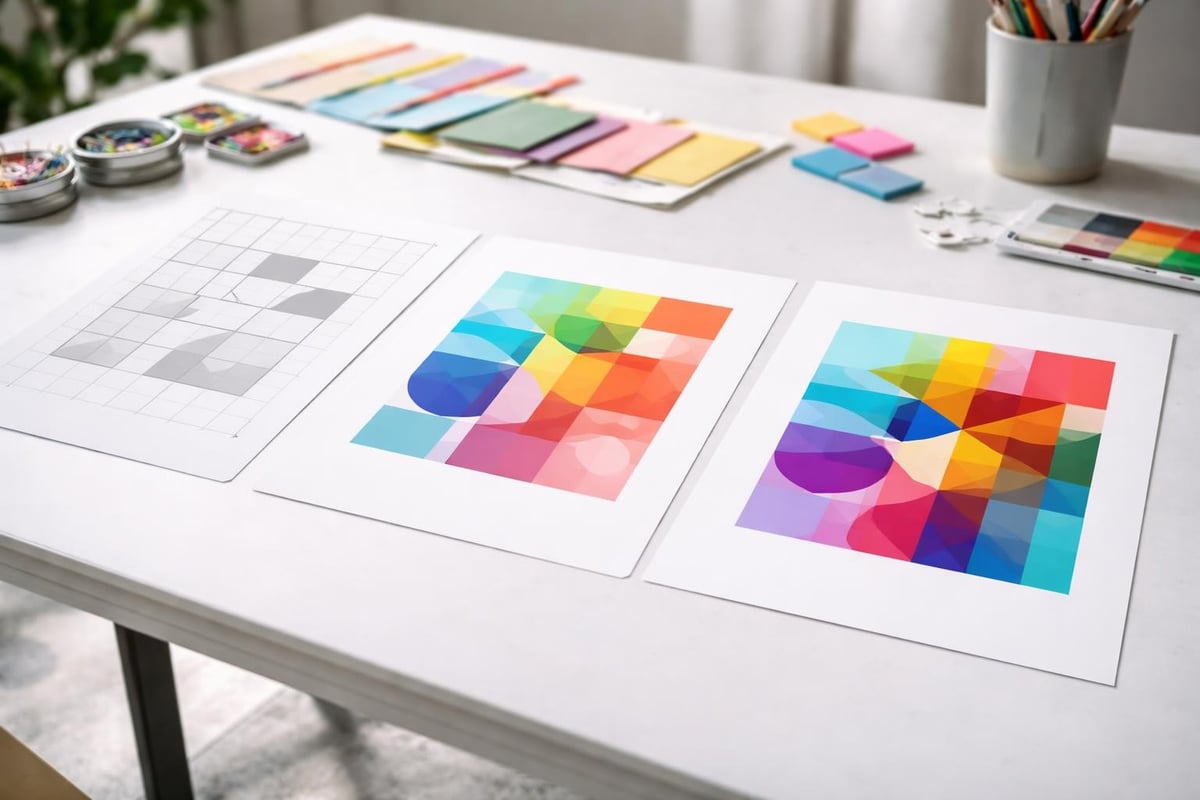 Grid art creation process