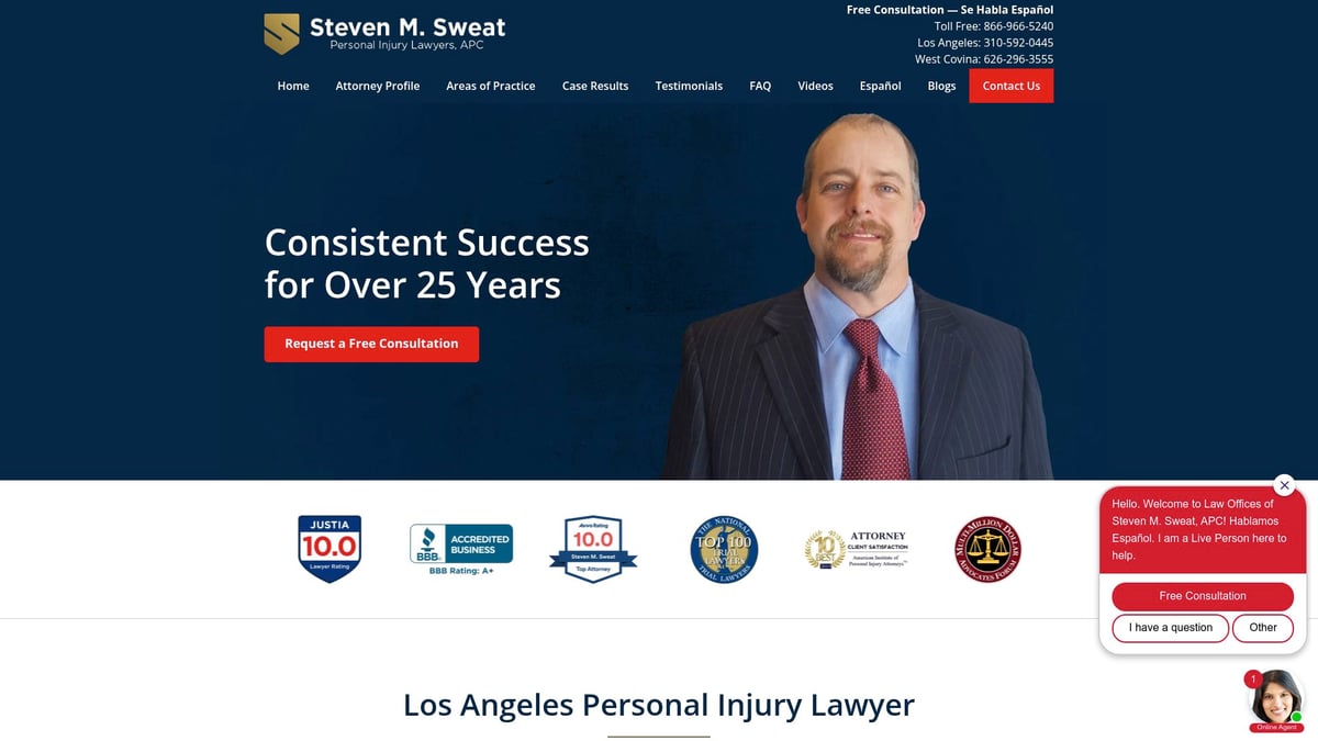 7 Essential Qualities to Look for in an Injury Attorney 2025 - Steven M. Sweat, Personal Injury Lawyers, APC: A Leading Choice in California