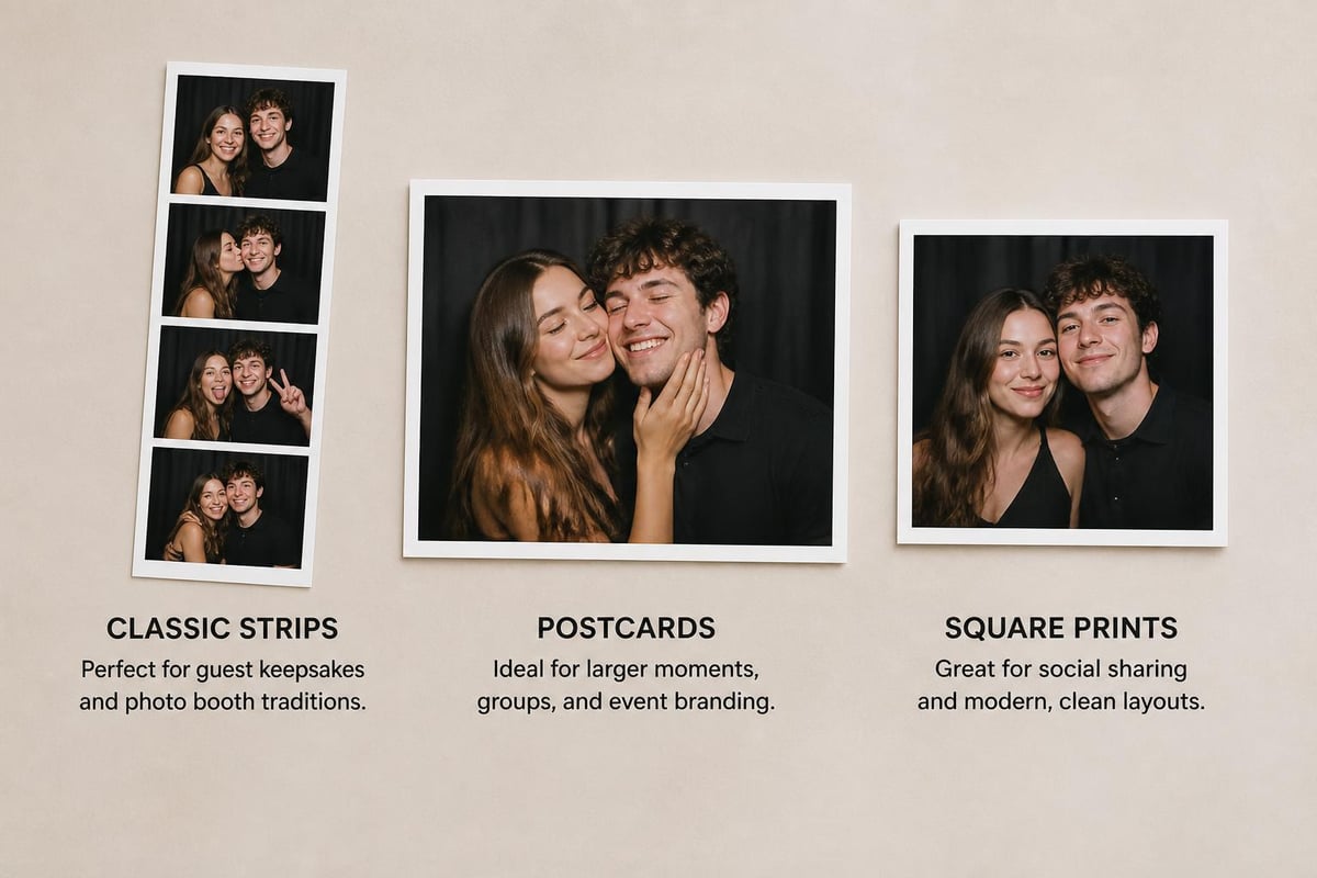 Different photo booth print format options