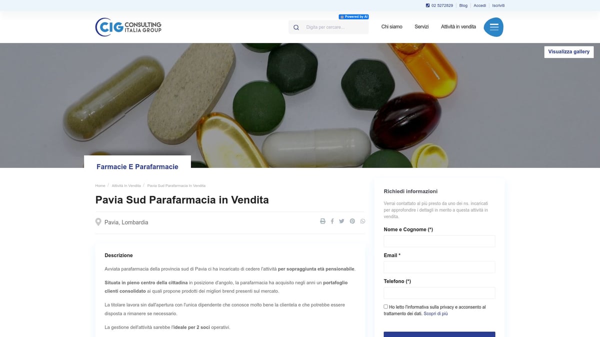 7 Opportunità di Parafarmacia in Vendita nel 2026 - Parafarmacia in Vendita a Pavia Sud