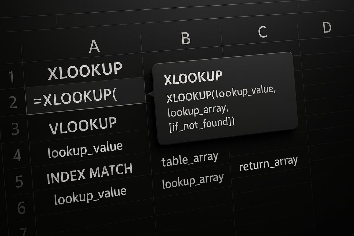 Anatomy of the XLOOKUP Function: Syntax and Arguments Explained