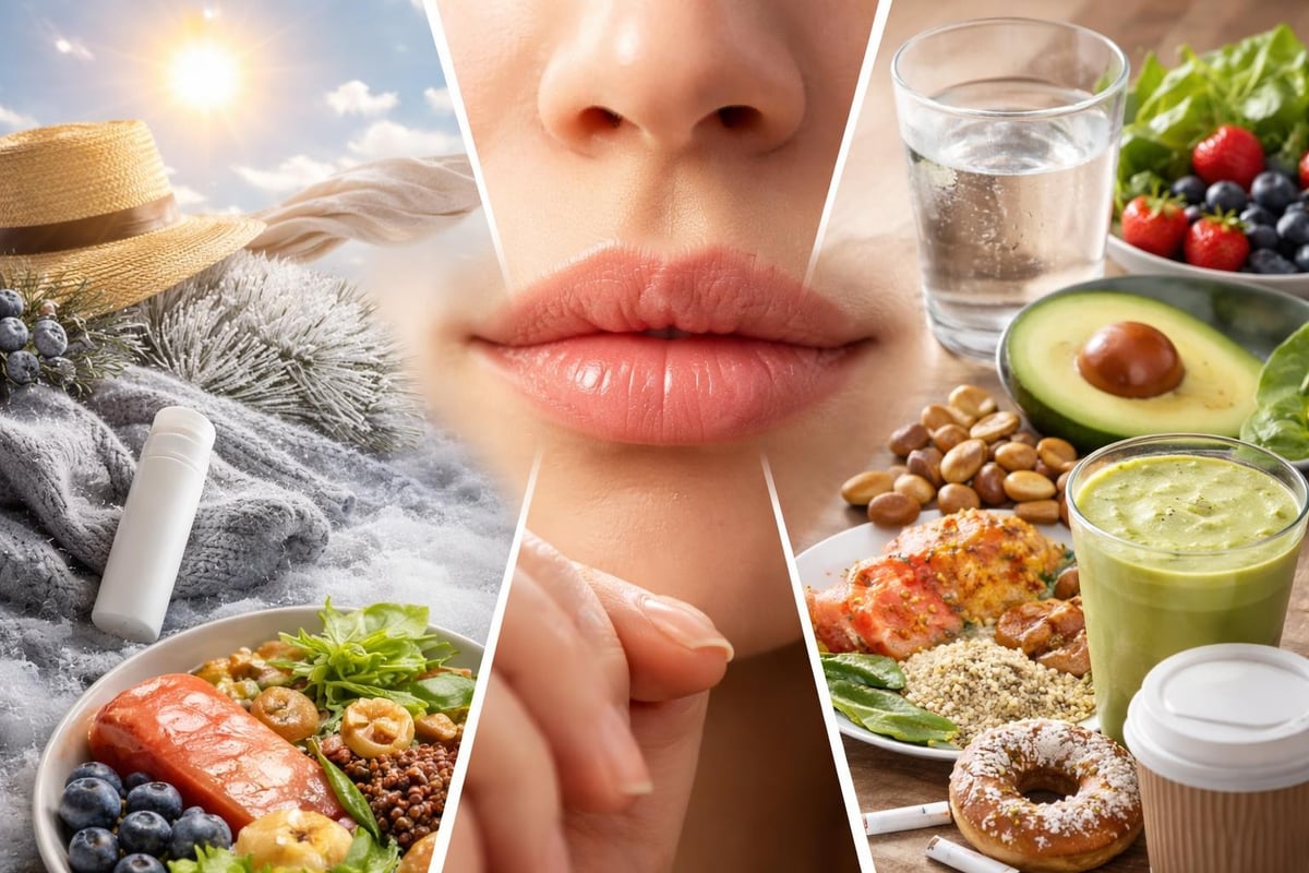 Factors causing dry lips