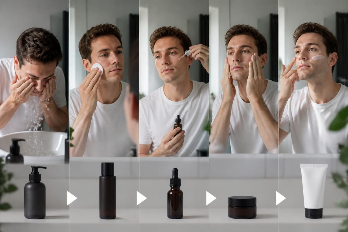 Gesichtspflege Routine Schritte