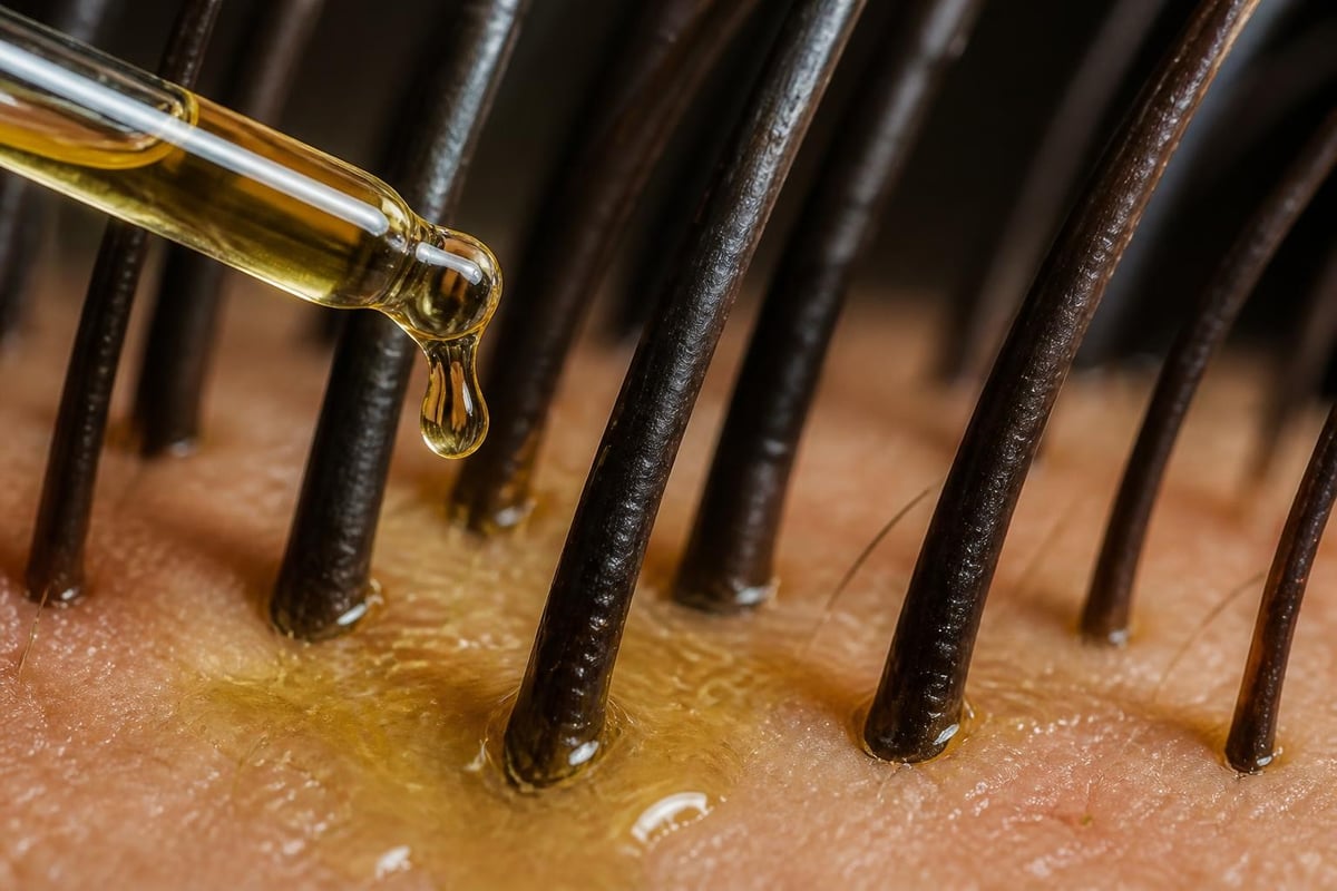 Oil absorption into beard