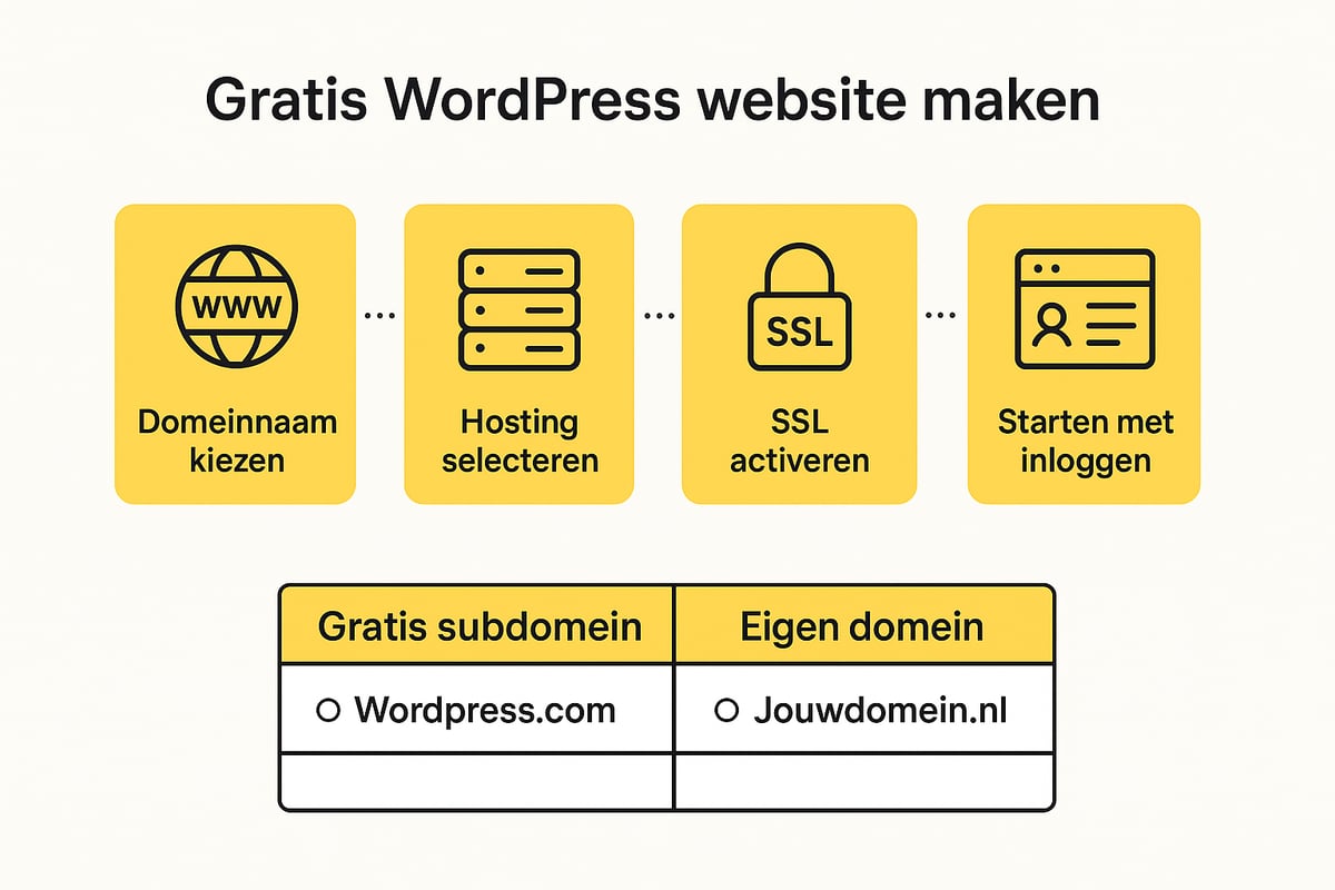 Stap 2: Domeinnaam en hosting regelen