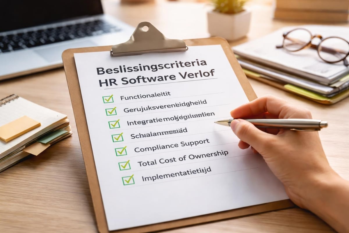 Verlof software evaluatiecriteria