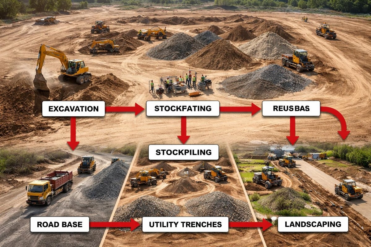 Material management in earthworks