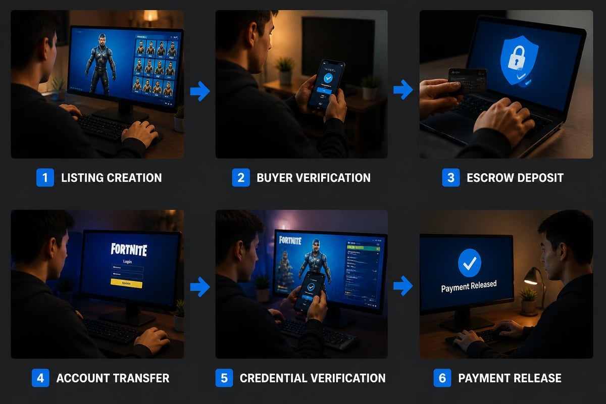 Secure account trading workflow