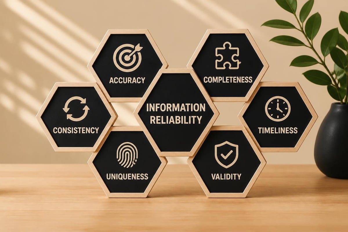 Six dimensions of data quality framework