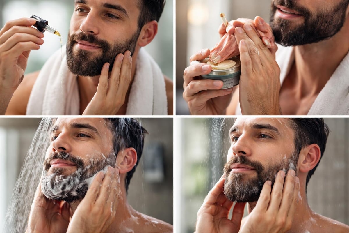 Beard product application