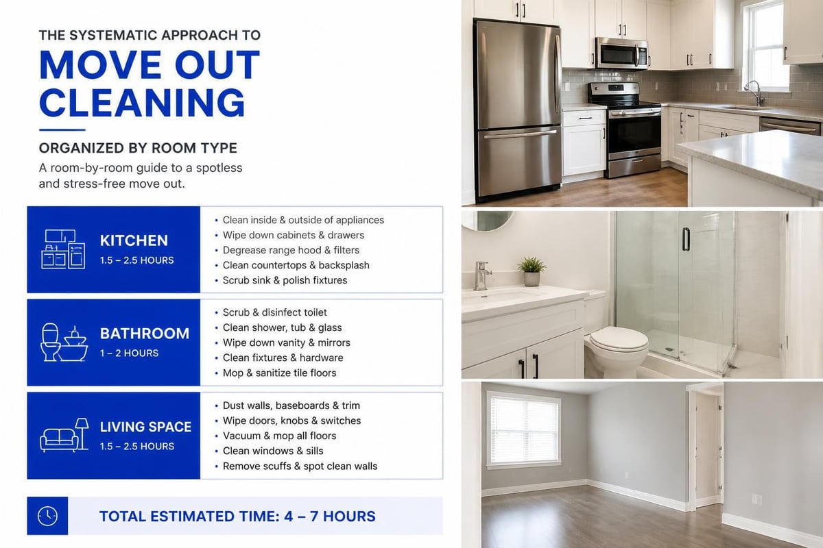 Room by room cleaning checklist
