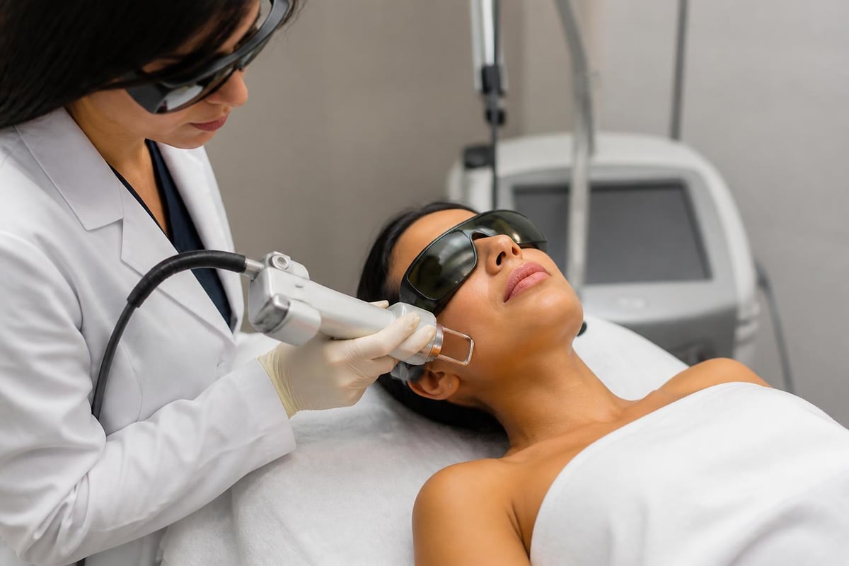 Laser wavelengths targeting melanin