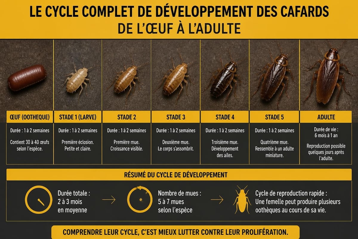 Cycle de vie des cafards