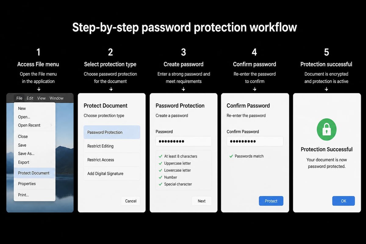 Workbook password implementation process