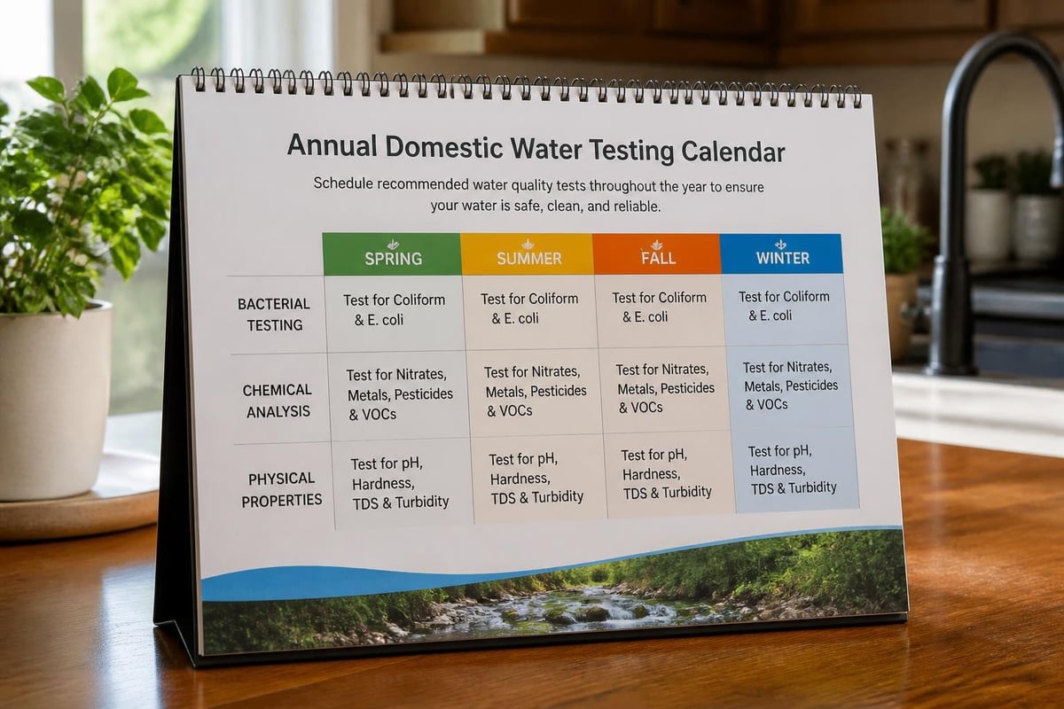 Water testing schedule