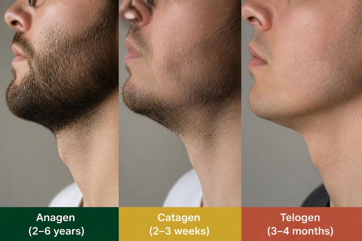 Beard growth cycle phases