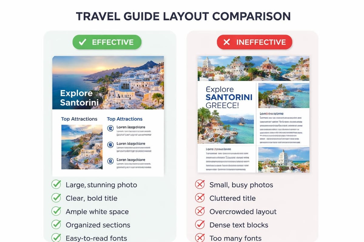 Travel guide visual design