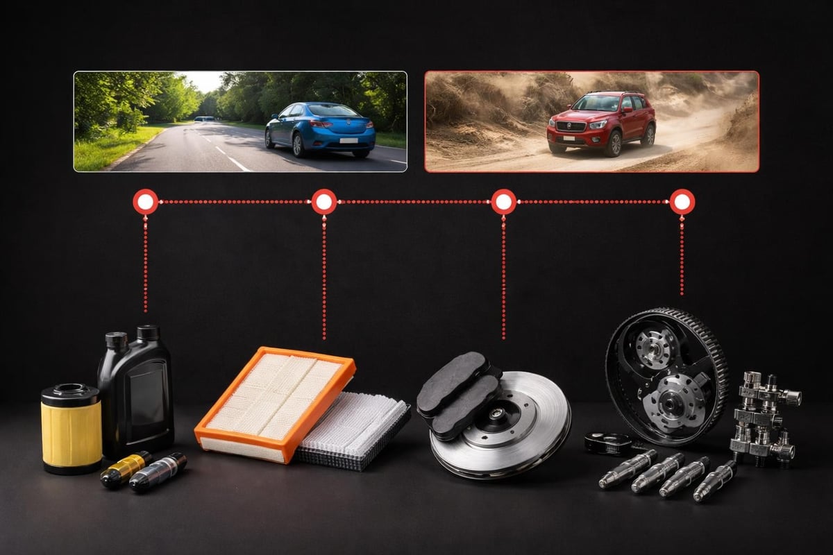 Vehicle maintenance schedule intervals