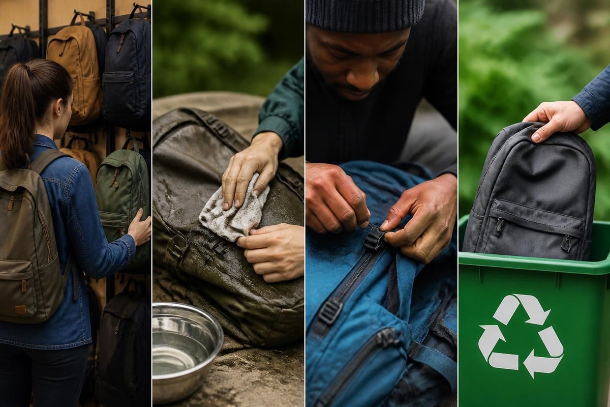 Sustainable backpack lifecycle