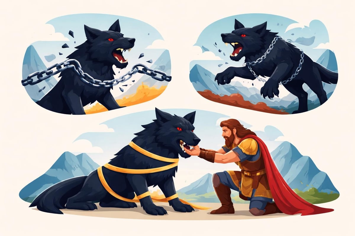 The binding of Fenrir with Gleipnir