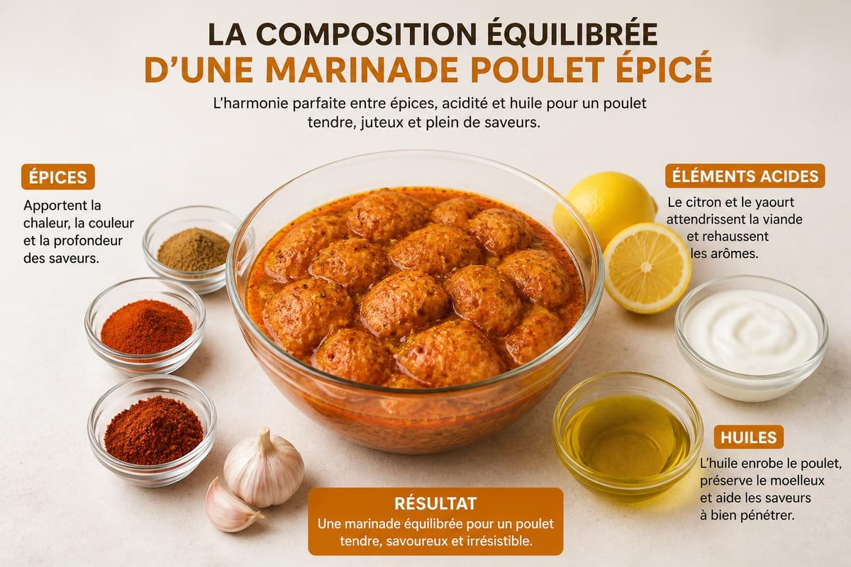 Structure d'une marinade épicée