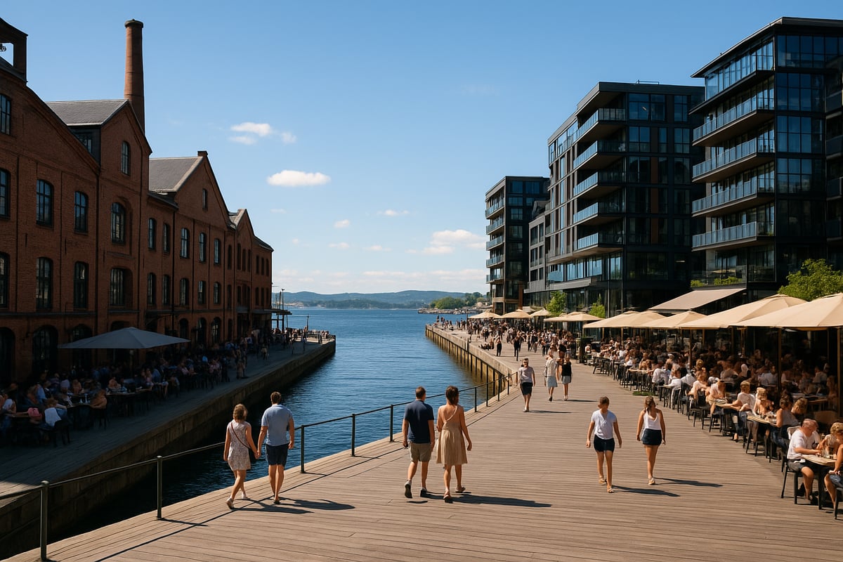 Historien og utviklingen av Aker Brygge