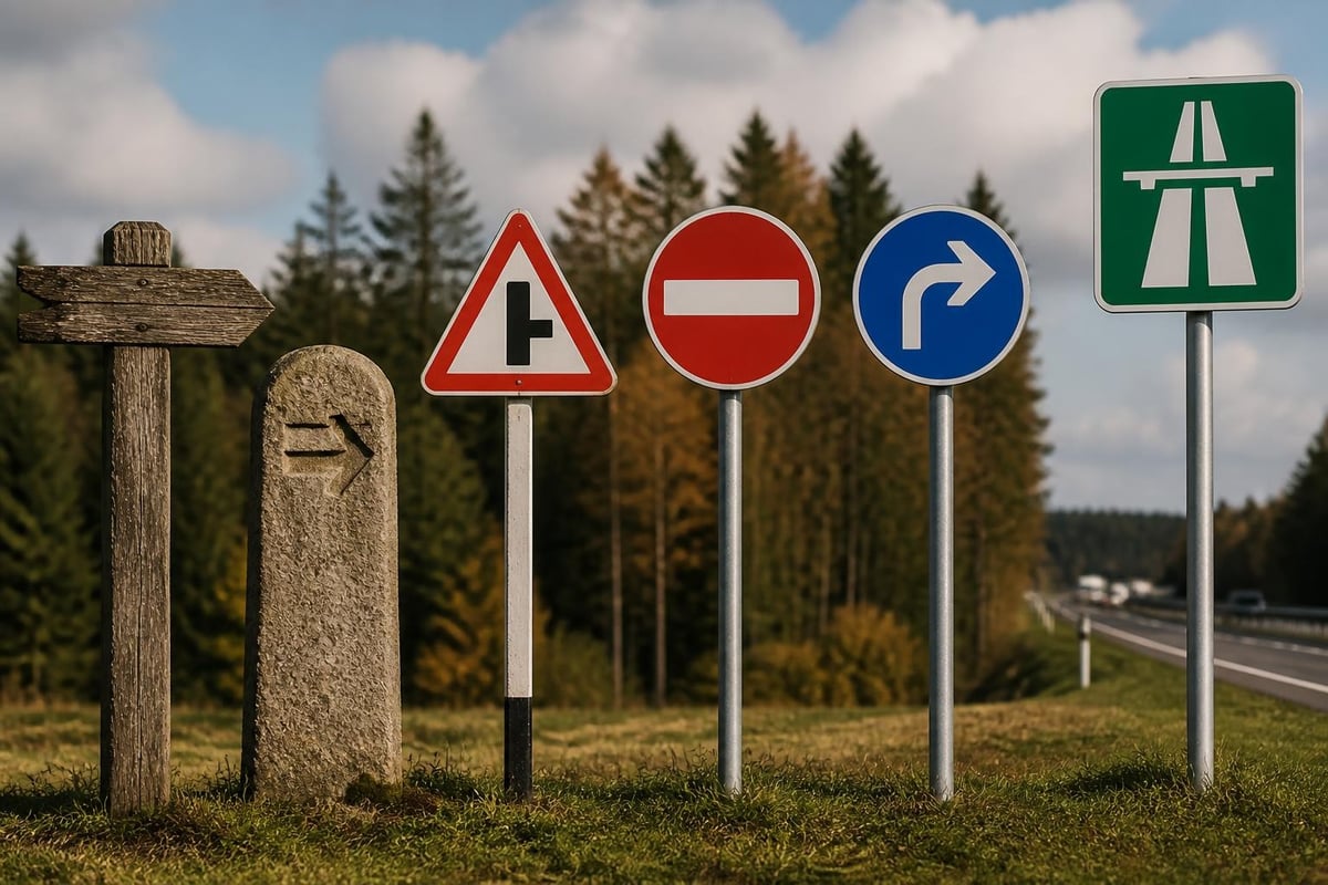 Evolution of road signage standards