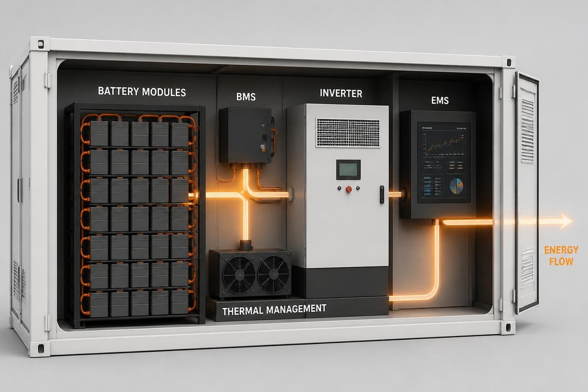 Battery storage components