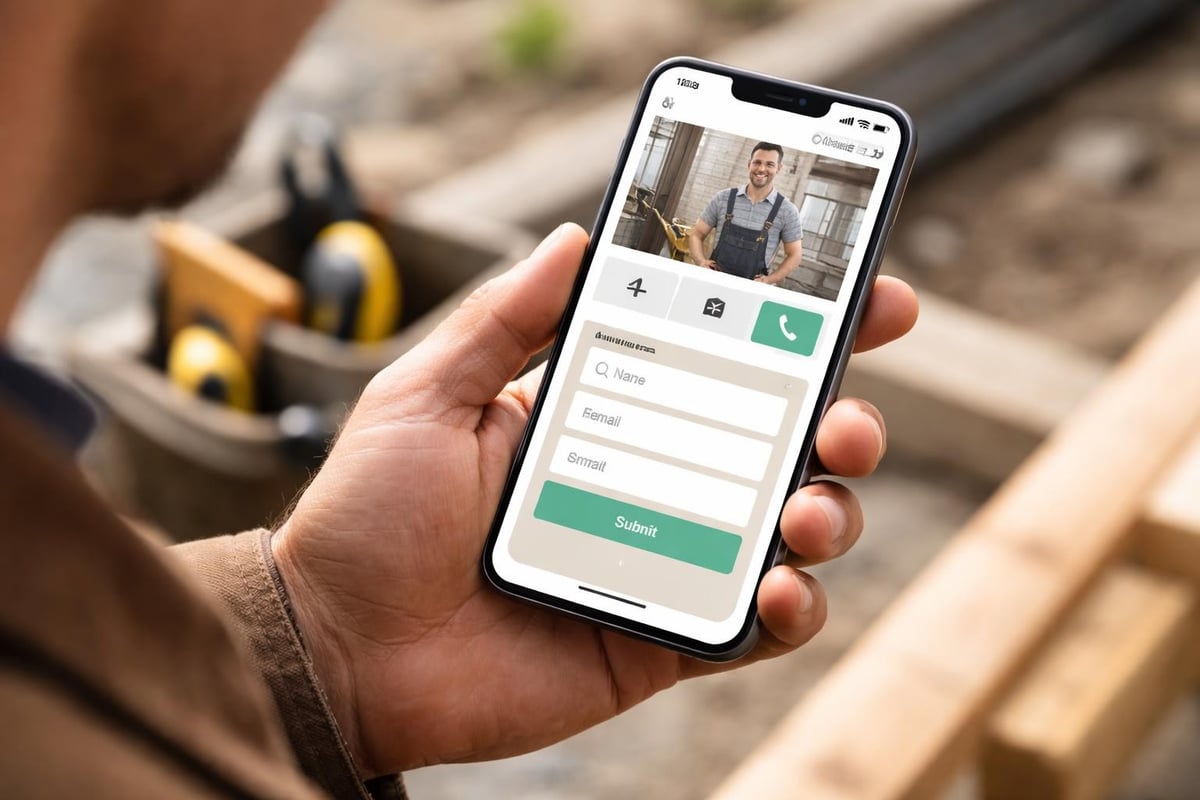 Mobile Handwerker-Website