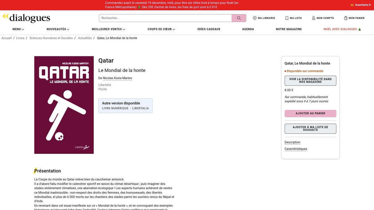 7 Idées De Livre Du Football À Découvrir En 2026 - Qatar, Le Mondial de la honte – Nicolas Kssis-Martov