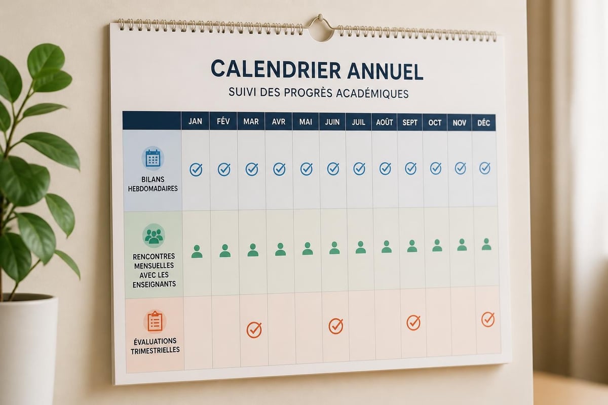 Calendrier de suivi scolaire