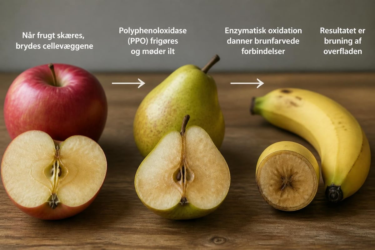Enzymatisk brunfarvning proces