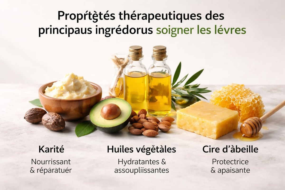 Ingrédients naturels pour lèvres