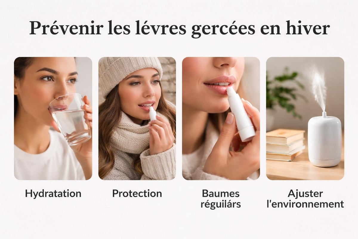 Routine prévention lèvres hiver
