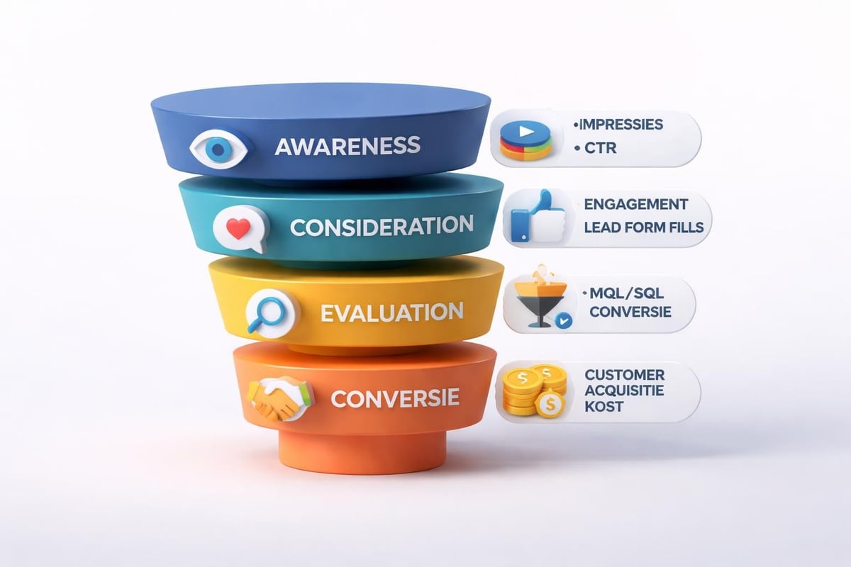 B2B advertising funnel metrics