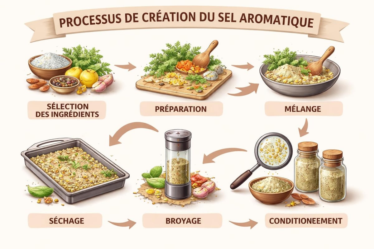 Fabrication sel aromatique
